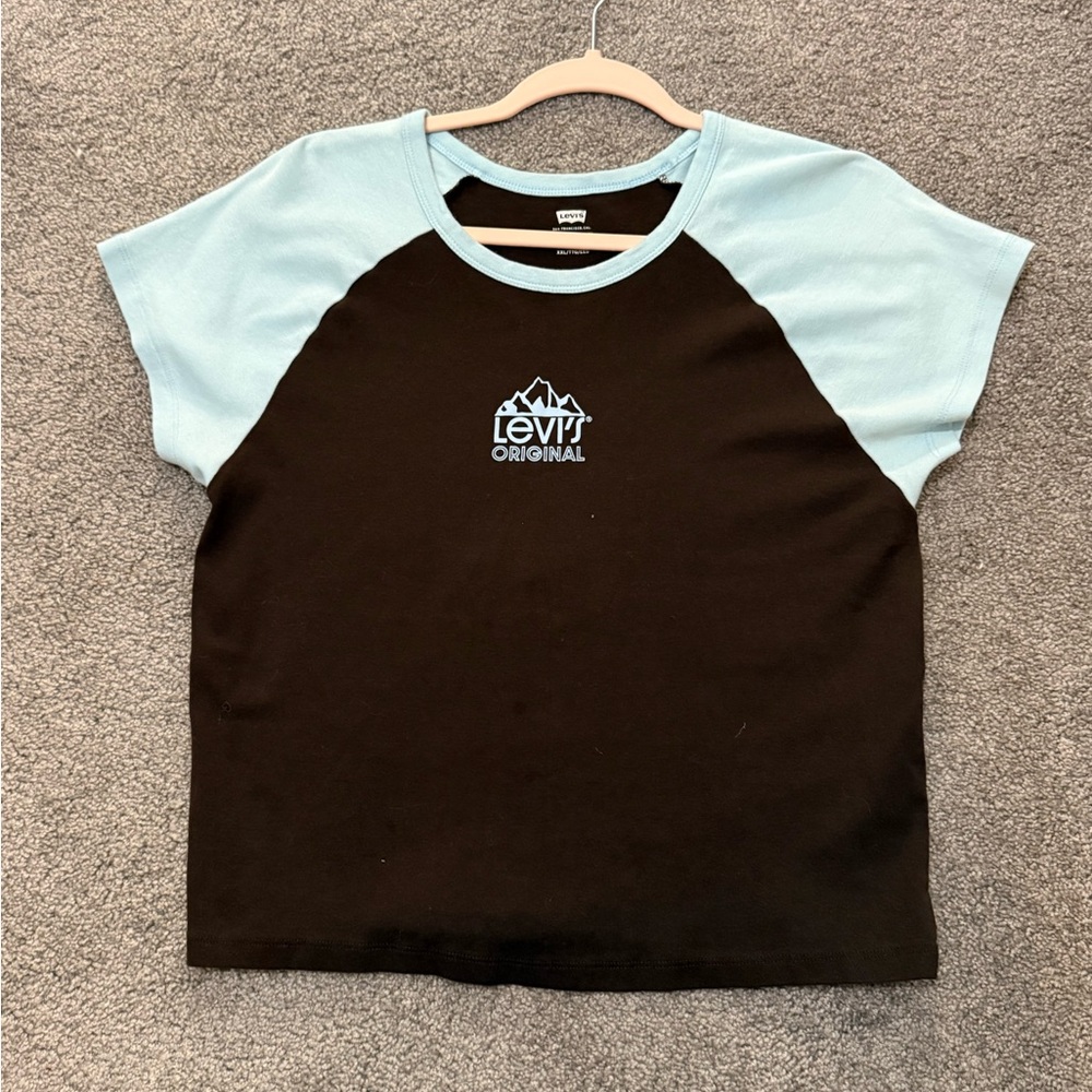 Levi's Black and Light Blue Raglan Tee